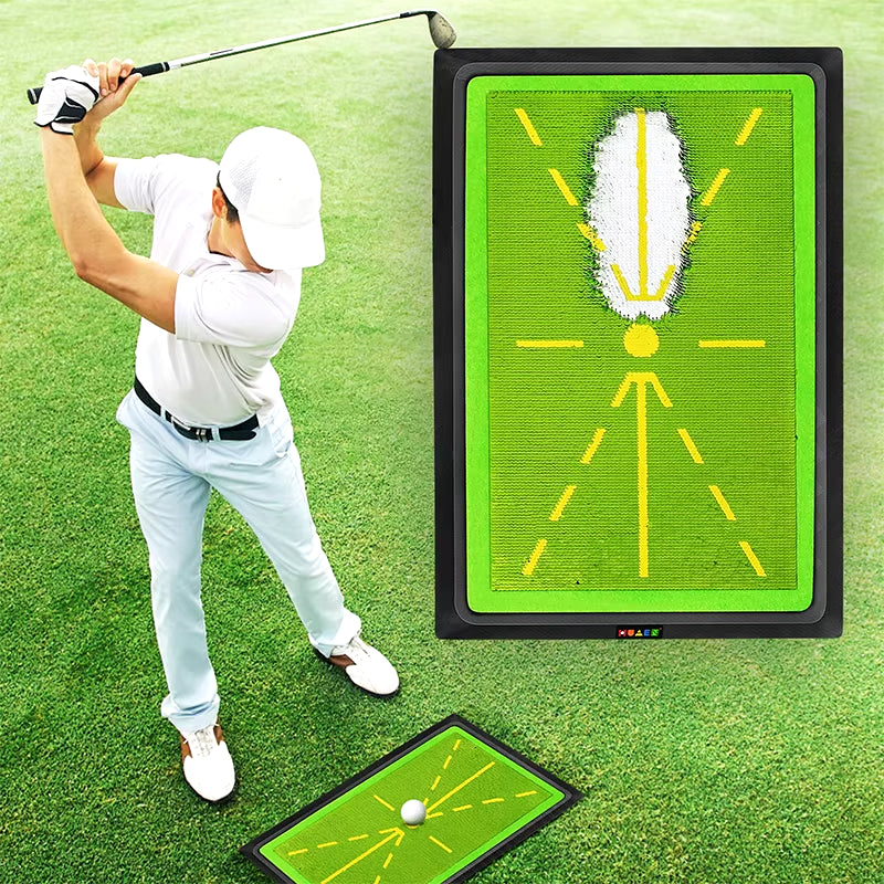 Golf Divot Board-Low Point and Swing Path Trainer-Instant Feedback Golf Swing Trace Pad Anytime Anywhere See Your Swing Path