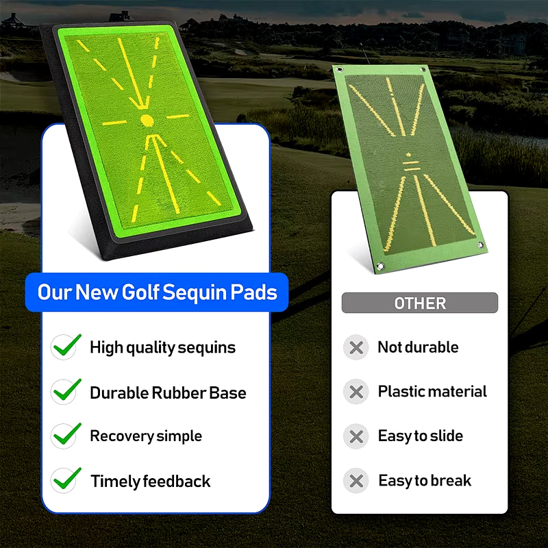 Golf Divot Board-Low Point and Swing Path Trainer-Instant Feedback Golf Swing Trace Pad Anytime Anywhere See Your Swing Path